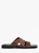 Slippers Uit Leder Pavement Bruin women 25276