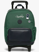 Rugzak Op Wieltjes 2 Compartimenten Vintage Urban Cameleon Groen vintage urban SR40