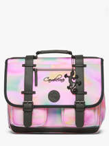 Boekentas Voor Kinderen 2 Compartimenten Vintage Fantasy Cameleon Roze vintage fantasy CA38