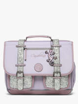Boekentas Voor Kinderen 2 Compartimenten Vintage Fantasy Cameleon Violet vintage fantasy CA38
