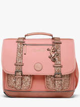 Boekentas Kinderen 3 Compartimenten Vintage Fantasy Cameleon Roze vintage fantasy CA41