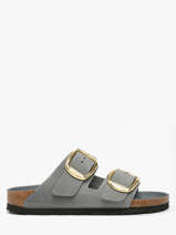 Slippers Uit Leder Birkenstock Grijs women 1032071