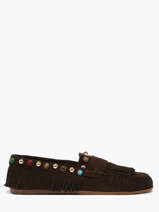 Mocassins Uit Leder Inuovo Bruin women 29015SMN