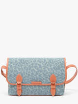 Cross Body Tas Loulou Denim Luipaard Paul marius Blauw denim leo LOULODEL