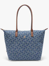 Schoudertas Popette Katoen Tommy hilfiger Blauw popette AW18613