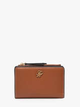 Portefeuille Leder Tommy hilfiger Bruin th script AW18490