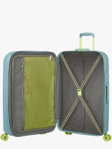 Uitbreidbare Harde Reiskoffer Neovibe American tourister Blauw neovibe 159933-vue-porte
