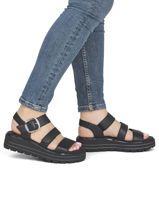 Sandalen Uit Leder Remonte Zwart women - D3N50-00-vue-porte