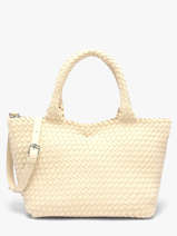 Handtas Tresse Nylon Knit & woven Wit tresse M2581
