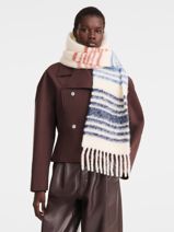 Longchamp Echarpe 80% wp 20%pa Foulard Beige-vue-porte