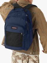 Rugzak 2 Compartimenten Met 15" Laptopvak Eastpak Blauw authentic EK0A5BKS-vue-porte