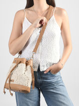 Cross Body Tas Antibes Katoen Les tropeziennes Beige antibes TZ03-vue-porte
