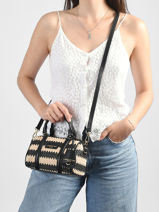Cross Body Tas Mini Osier Italie Lancaster Zwart mini osier italie 72-vue-porte