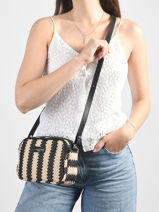 Cross Body Tas Mini Osier Italie Lancaster Zwart mini osier italie 71-vue-porte
