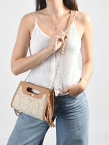 Cross Body Tas Antibes Katoen Les tropeziennes Beige antibes TZ02-vue-porte