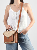 Cross Body Tas Melle George Raffia En Leder Paul marius Beige raphia GEORGRAP-vue-porte
