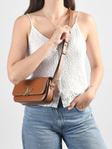 Cross Body Tas Th Script Leder Tommy hilfiger Bruin th script AW18399-vue-porte