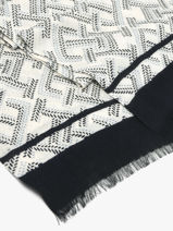 Sjaal Tommy hilfiger Blauw monogram AW18687-vue-porte
