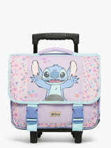 Boekentas Op Wieltjes 2 Compartimenten Lilo & stitch Violet spring smiles 1729