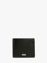 Portefeuille Leder Tommy hilfiger Zwart central AM14497