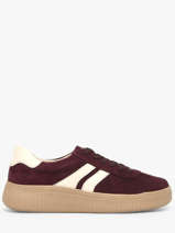 Sneakers Uit Leder Remonte Rood women 30