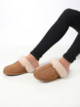 Scuffette Ii Pantoffels Uit Leder Ugg Beige accessoires 1106872-vue-porte