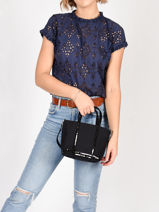 Cross Body Tas Baby Cabas Pailletten Vanessa bruno Zwart cabas 1V40410-vue-porte