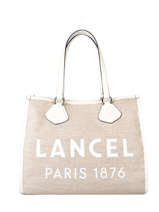 Schoudertas Cabas D'�t� Jute En Leder Lancel cabas d'ete A10749