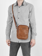 Cross Body Tas Joseph Leder Arthur & aston Zwart marco 8-vue-porte