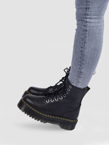 Bottines Jadon Iii Leder Dr martens Zwart accessoires 26378001-vue-porte