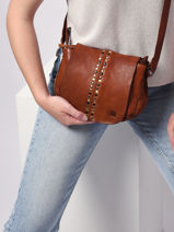 Cross Body Tas Heritage Leder Biba Bruin heritage HAK2L-vue-porte