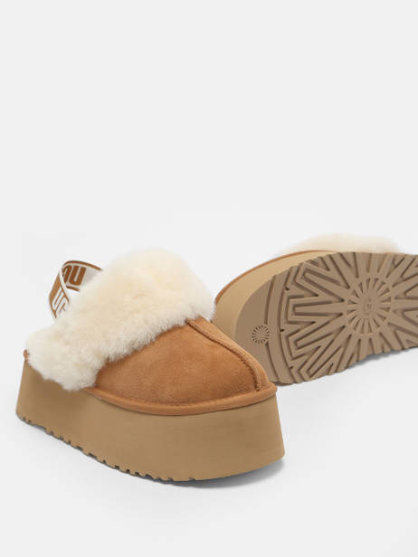 Slippers Met Riempjes Funkette Uit Leder Ugg Bruin accessoires 1113474 ander zicht 1