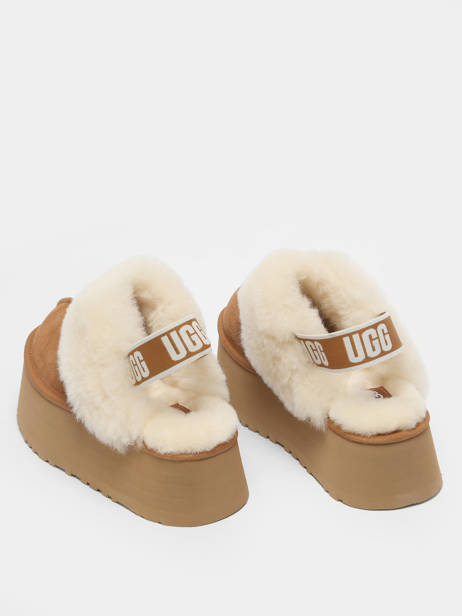 Slippers Met Riempjes Funkette Uit Leder Ugg Bruin accessoires 1113474 ander zicht 4