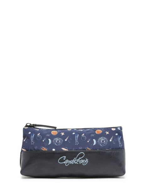 Pennenzak Kind 1 Compartiment Cameleon Blauw retro TROU ander zicht 3