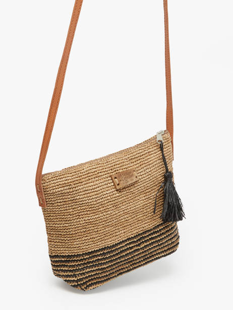 Cross Body Tas L'atelier Du Crochet Raphia Le voyage en panier Beige l'atelier du crochet AM753 ander zicht 2