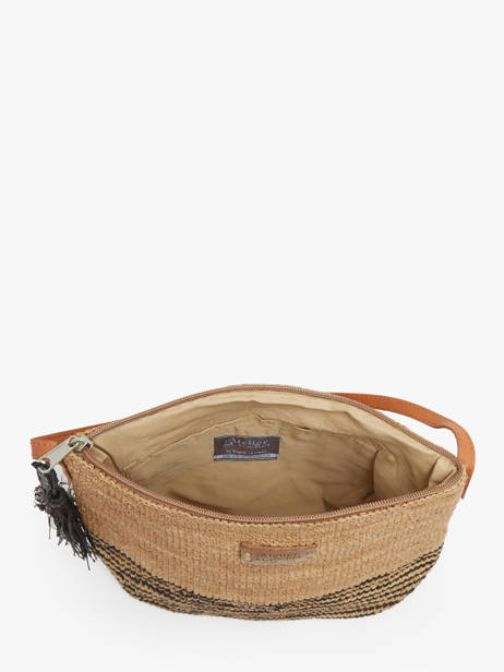 Cross Body Tas L'atelier Du Crochet Raphia Le voyage en panier Beige l'atelier du crochet AM753 ander zicht 3