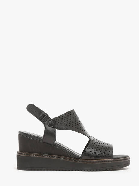 Sandalen Met Sleehak Uit Leder Tamaris Zwart women 42