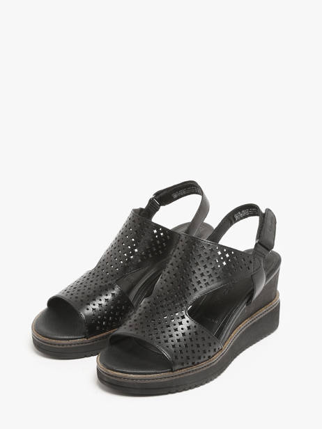 Sandalen Met Sleehak Uit Leder Tamaris Zwart women 42 ander zicht 1