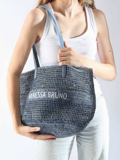 Handtas Cabas Raphia Vanessa bruno Blauw cabas raphia 60V40468 ander zicht 1
