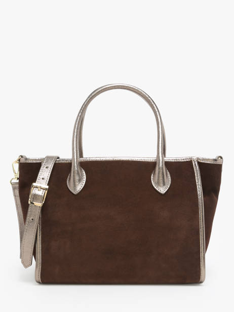 Handtas Velvet Leder Milano Bruin velvet VE24062