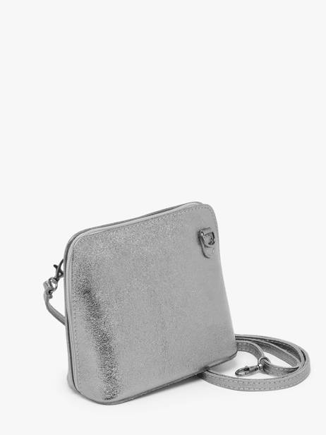 Cross Body Tas Nine Leder Milano Zilver nine NI23117N ander zicht 2