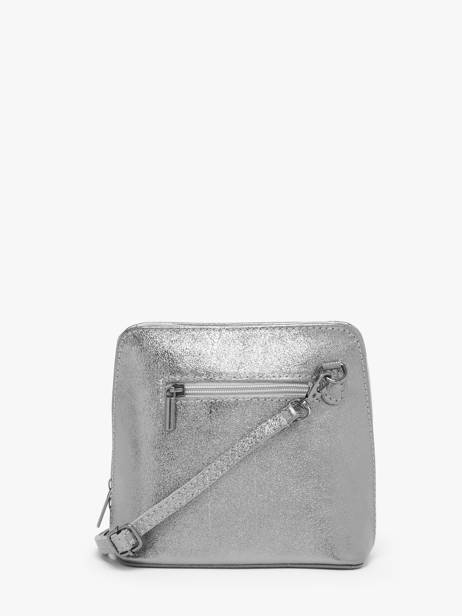Cross Body Tas Nine Leder Milano Zilver nine NI23117N ander zicht 4
