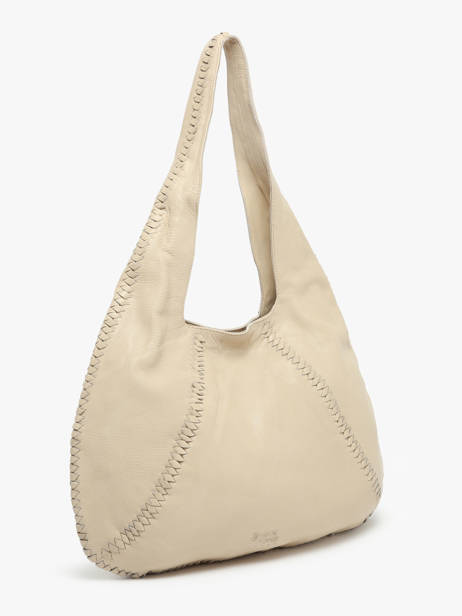 Schoudertas Milan Leder Basilic pepper Beige milan BMIL01 ander zicht 2