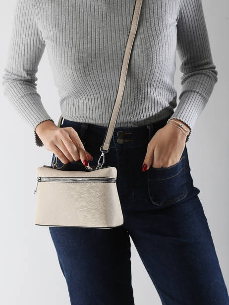 Cross Body Tas Grained Miniprix Beige grained DQ8689 ander zicht 1