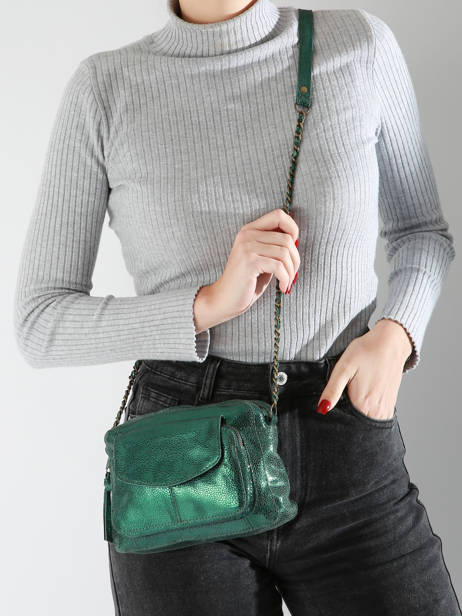 Cross Body Tas Naina Leder Pieces Groen naina 17063358 ander zicht 1