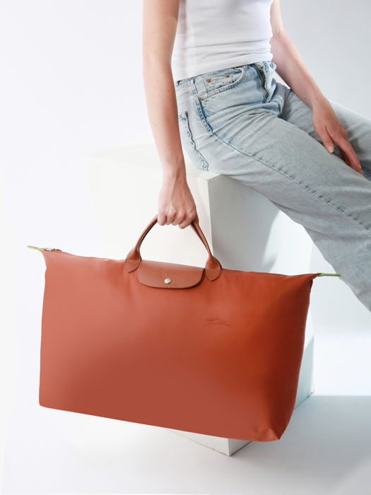 Longchamp Le pliage green Reistassen Bruin