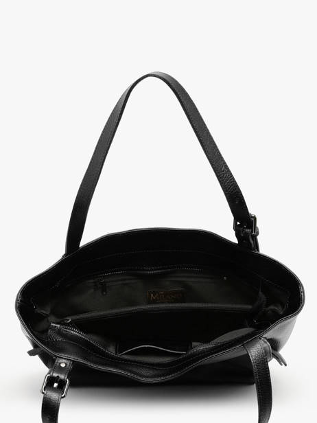 Schoudertas Caviar Leder Milano Zwart caviar CA24065 ander zicht 3