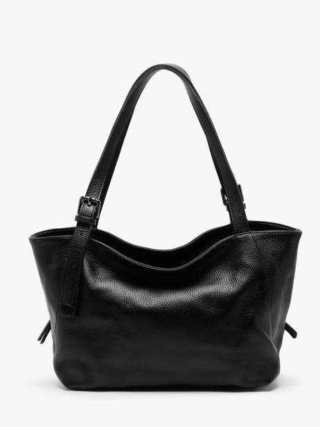 Schoudertas Caviar Leder Milano Zwart caviar CA24065 ander zicht 4
