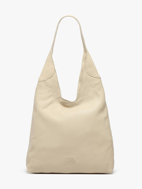 Schoudertas Cow Leder Basilic pepper Beige cow BCOW2M