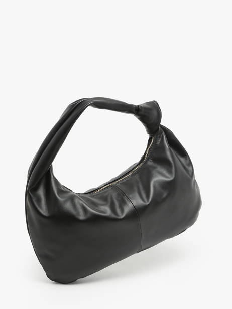 Schoudertas Sauvage Leder Milano Zwart sauvage SA24114 ander zicht 2